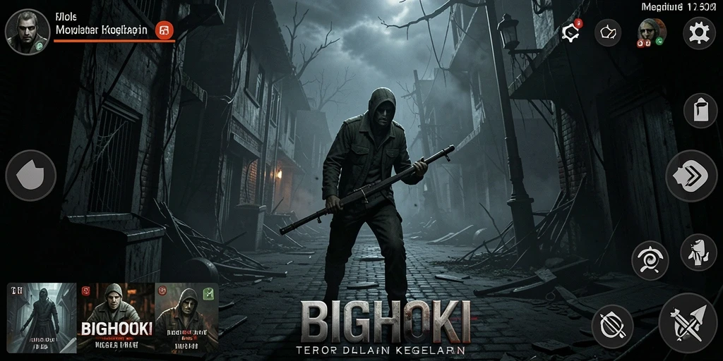 Tampak gameplay BIGHOKI yang menegangkan dan mencekam.