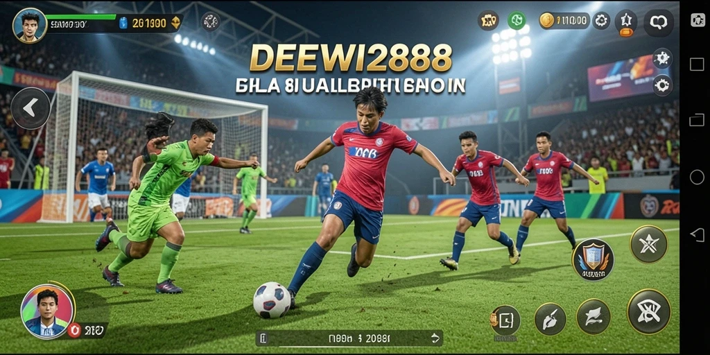 Tampilan gameplay DEWI288 dengan aksi olahraga seru.