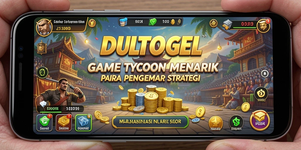 Tampilan gameplay menarik dari DULTOGEL yang menunjukkan aktivitas tycoon.