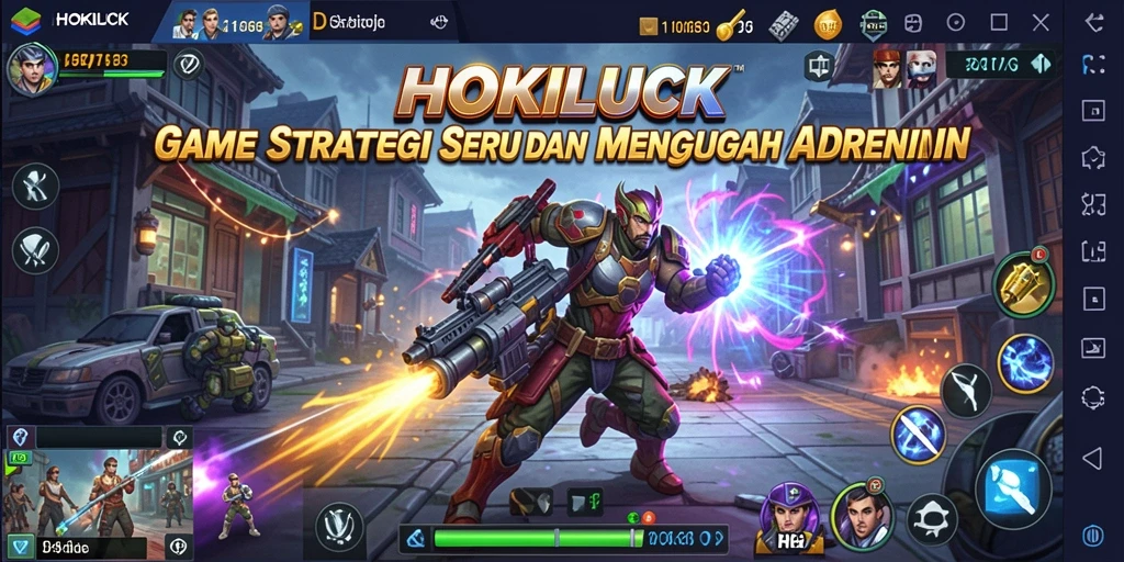 Tangkapan layar gameplay HOKILUCK menampilkan aksi strategi yang mendebarkan.
