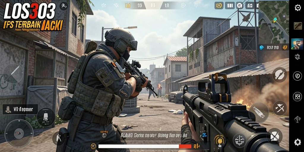 Screenshot utama dari gameplay intens di LOS303.