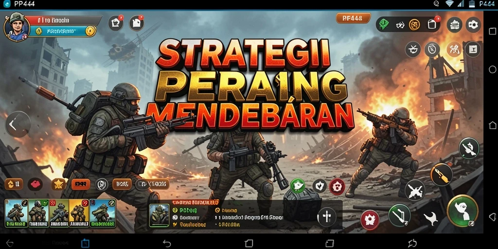Tampilan gameplay strategi yang mendebarkan di PP444.
