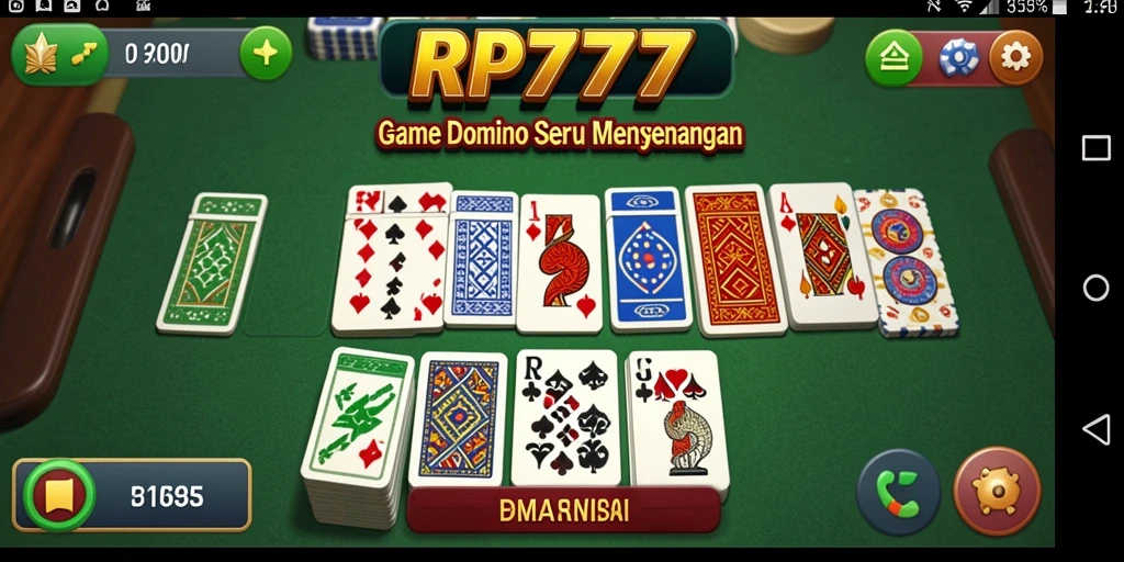 Tampilan gameplay seru dalam game Domino RP777.
