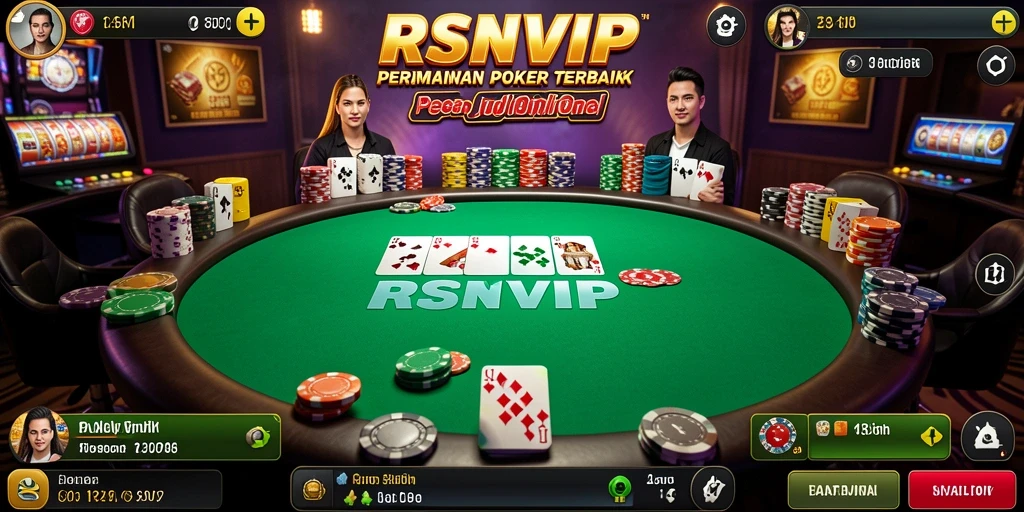 Screenshot gameplay RSNVIP menampilkan aksi seru permainan Poker.
