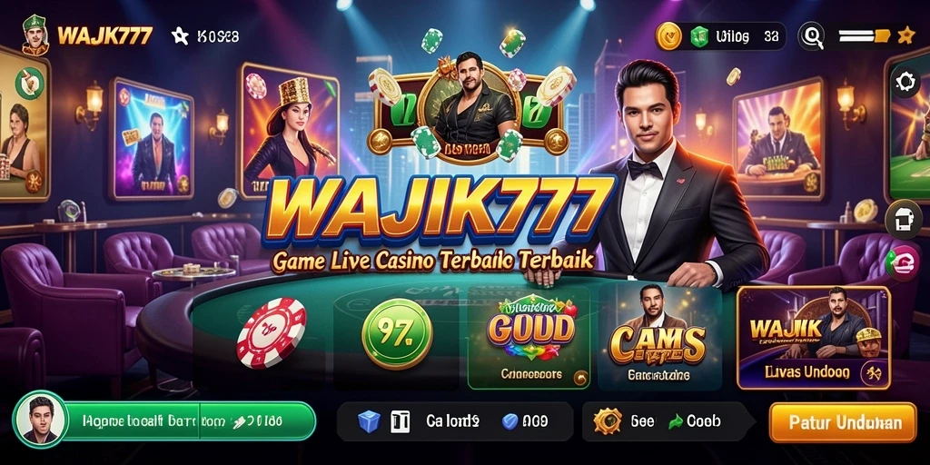Tampilan gameplay Live Casino yang mendebarkan di WAJIK777.