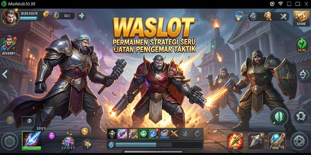 Tangkapan layar dari gameplay WASLOT menampilkan tindakan strategi yang intens.