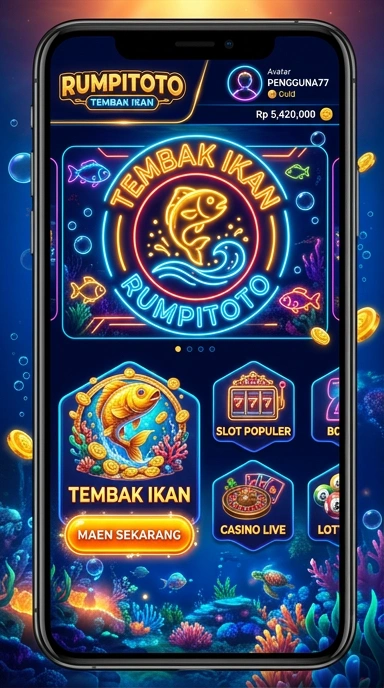 Tampilan antarmuka aplikasi rumpitoto yang sederhana dan menarik.